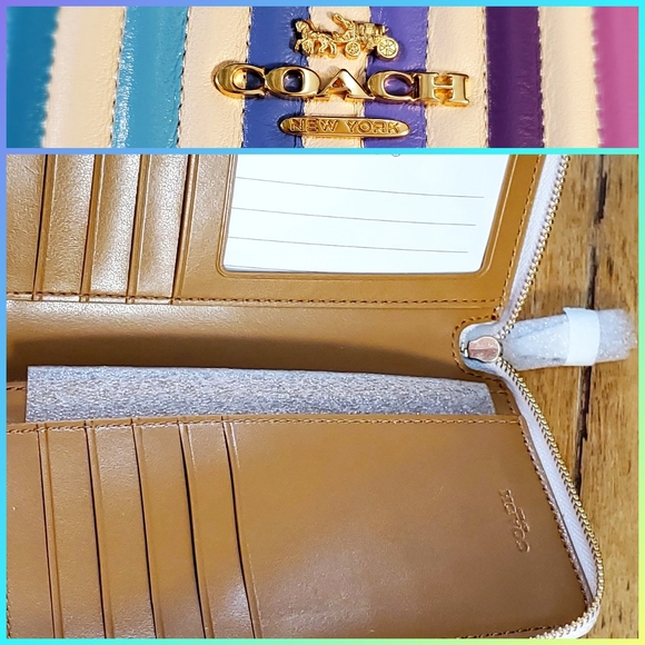 Coach Medium Zip Around Wallet w/ Ombre Quilting - Picture 6 of 7